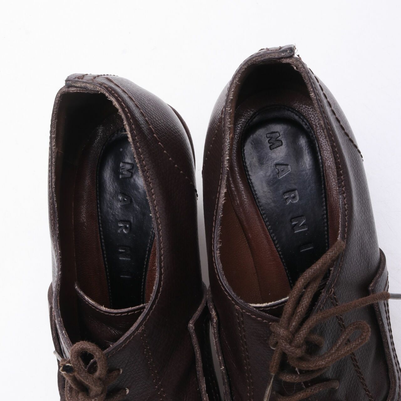 Marni Dark Brown Lace Up Hells