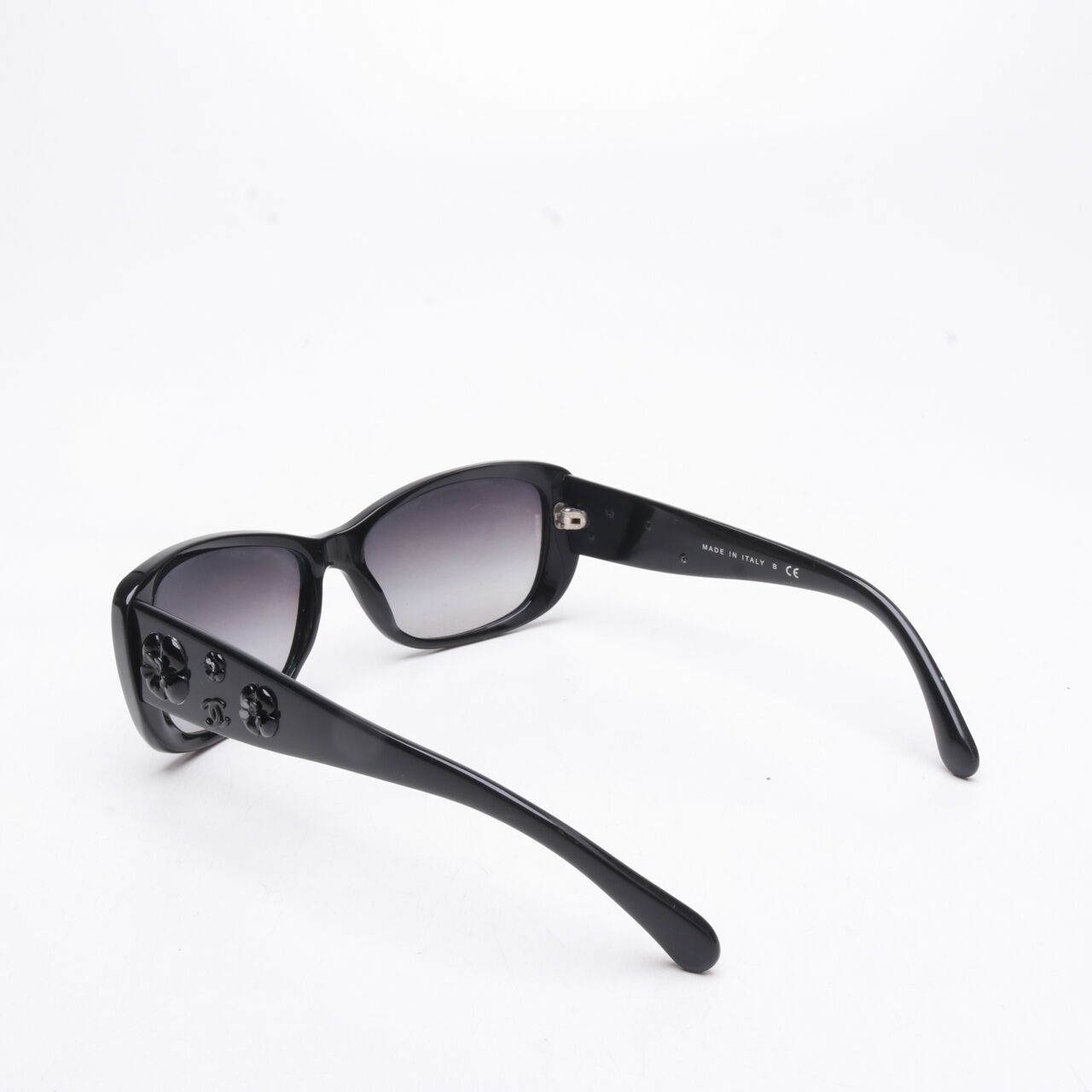 Chanel Camellia Sunglasses Black Frame