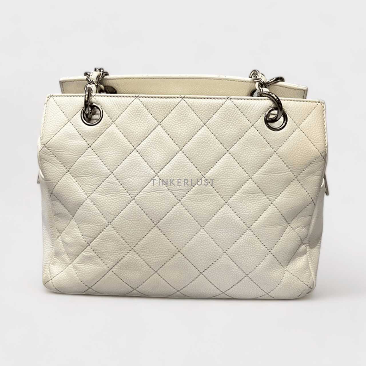 Chanel PTT Petite Timeless Tote White Caviar #12 SHW Shoulder Bag