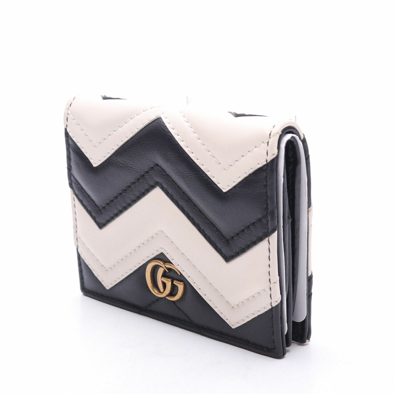 Gucci Black and White GG Mini Wallet