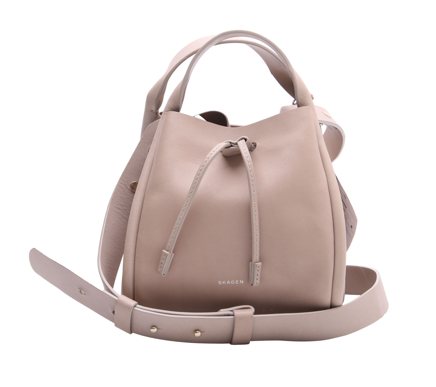 Skagen Medium Kolding Bucket Beige Satchel Bag