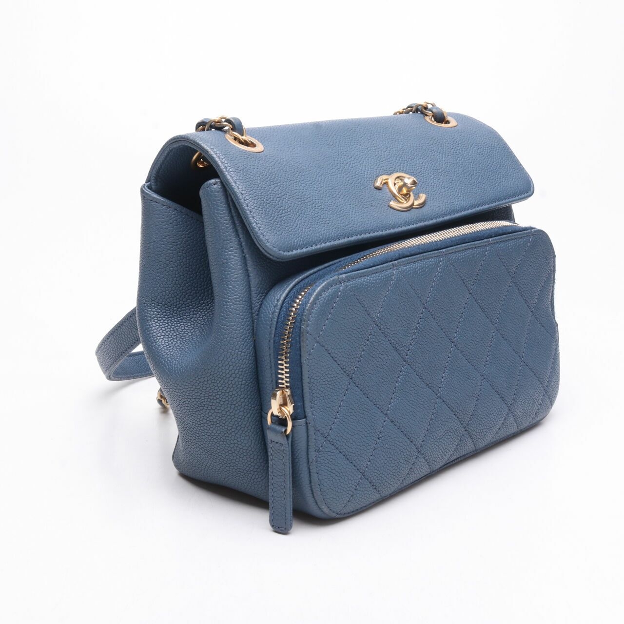 Chanel Caviar Affinity Shoulder Bag Blue