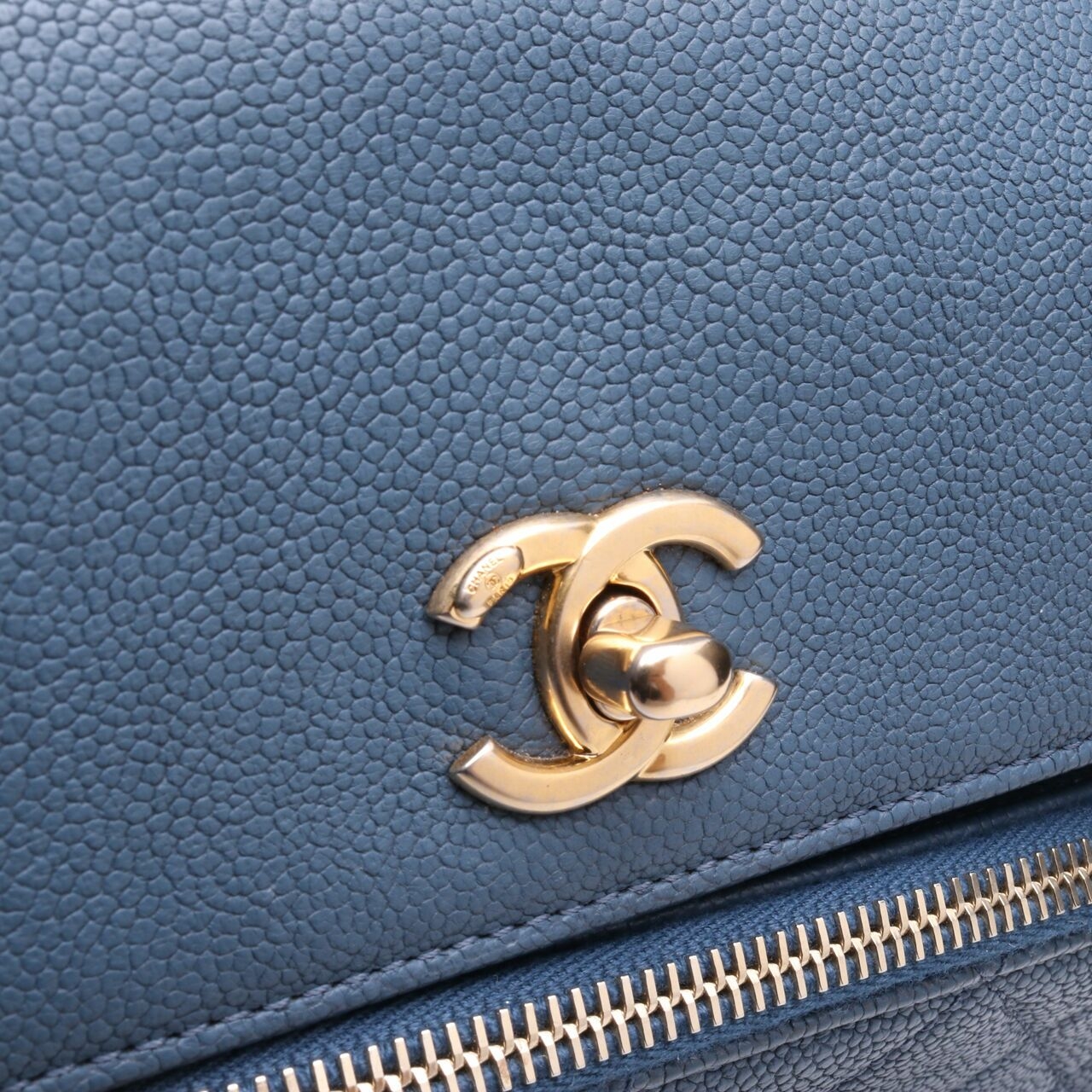 Chanel Caviar Affinity Shoulder Bag Blue