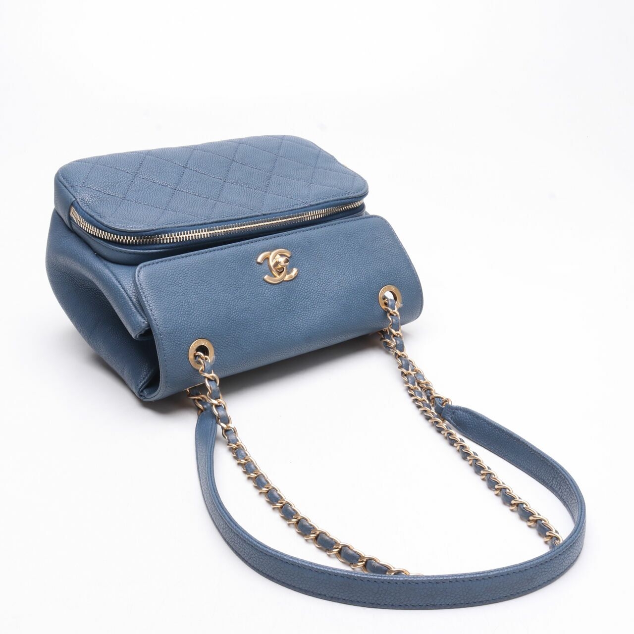 Chanel Caviar Affinity Shoulder Bag Blue