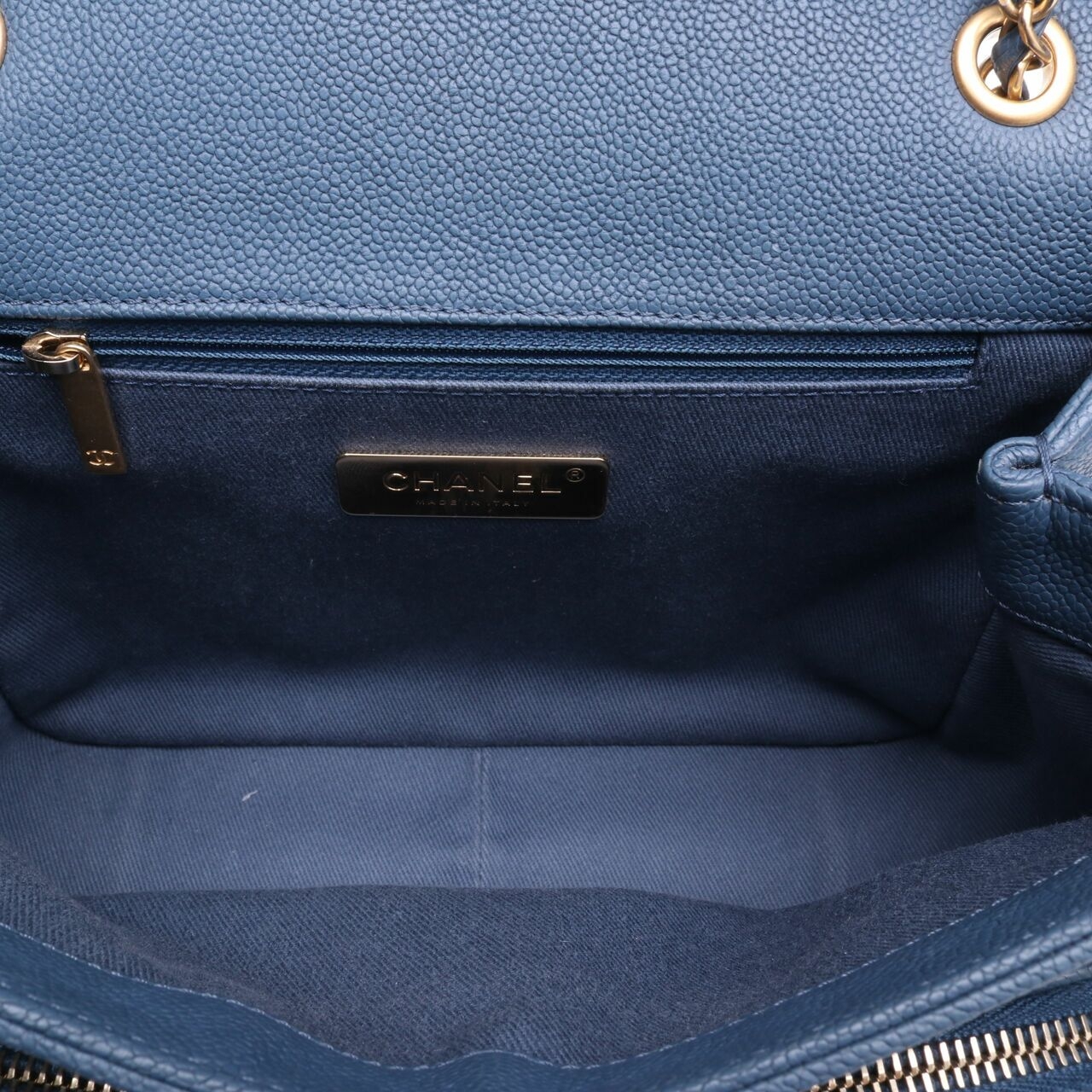 Chanel Caviar Affinity Shoulder Bag Blue