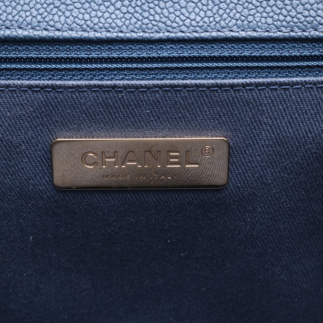 Chanel Caviar Affinity Shoulder Bag Blue