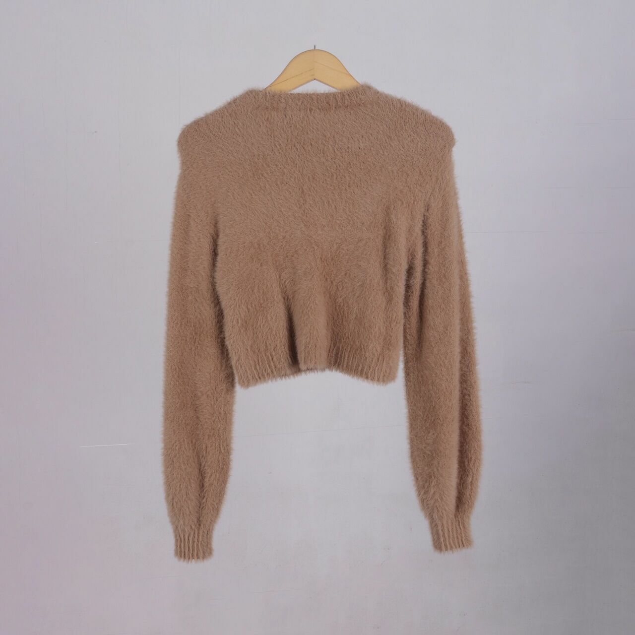 Mango Nude Fur Knit Blouse