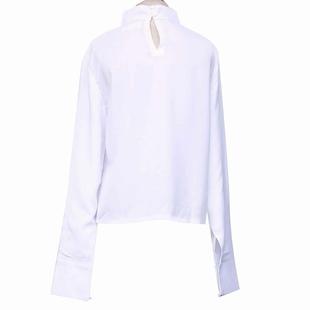 ATS The Label White Turtle Neck Blouse