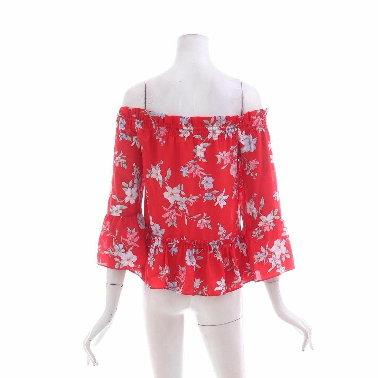 H&M Red Floral Blouse