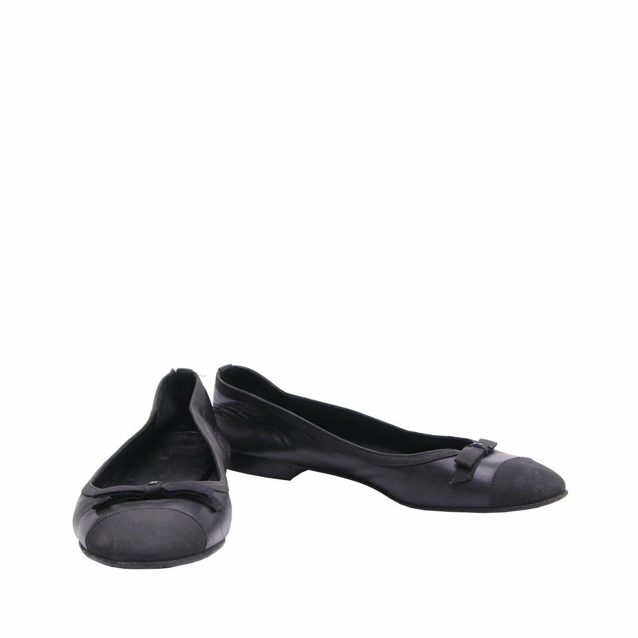 Chanel Black Classic Leather Flats