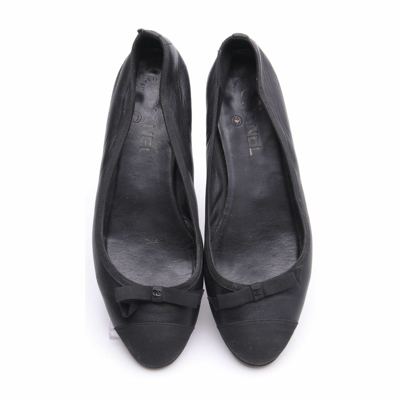 Chanel Black Classic Leather Flats