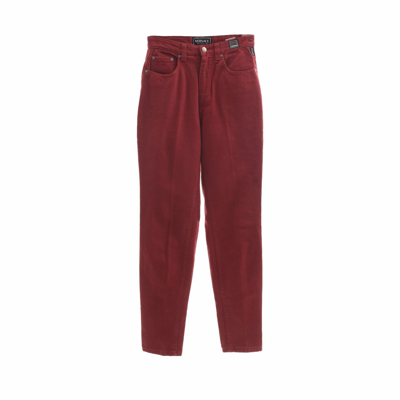 Versace Maroon Cotton Trousers