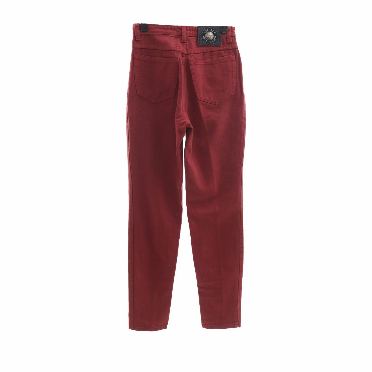 Versace Maroon Cotton Trousers