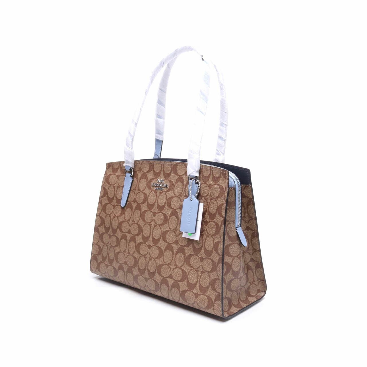 Coach (C4075) SIG TATUM CRA SV/Khaki/Marble Blue Satchel