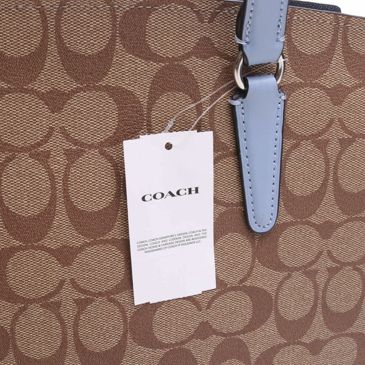 Coach (C4075) SIG TATUM CRA SV/Khaki/Marble Blue Satchel