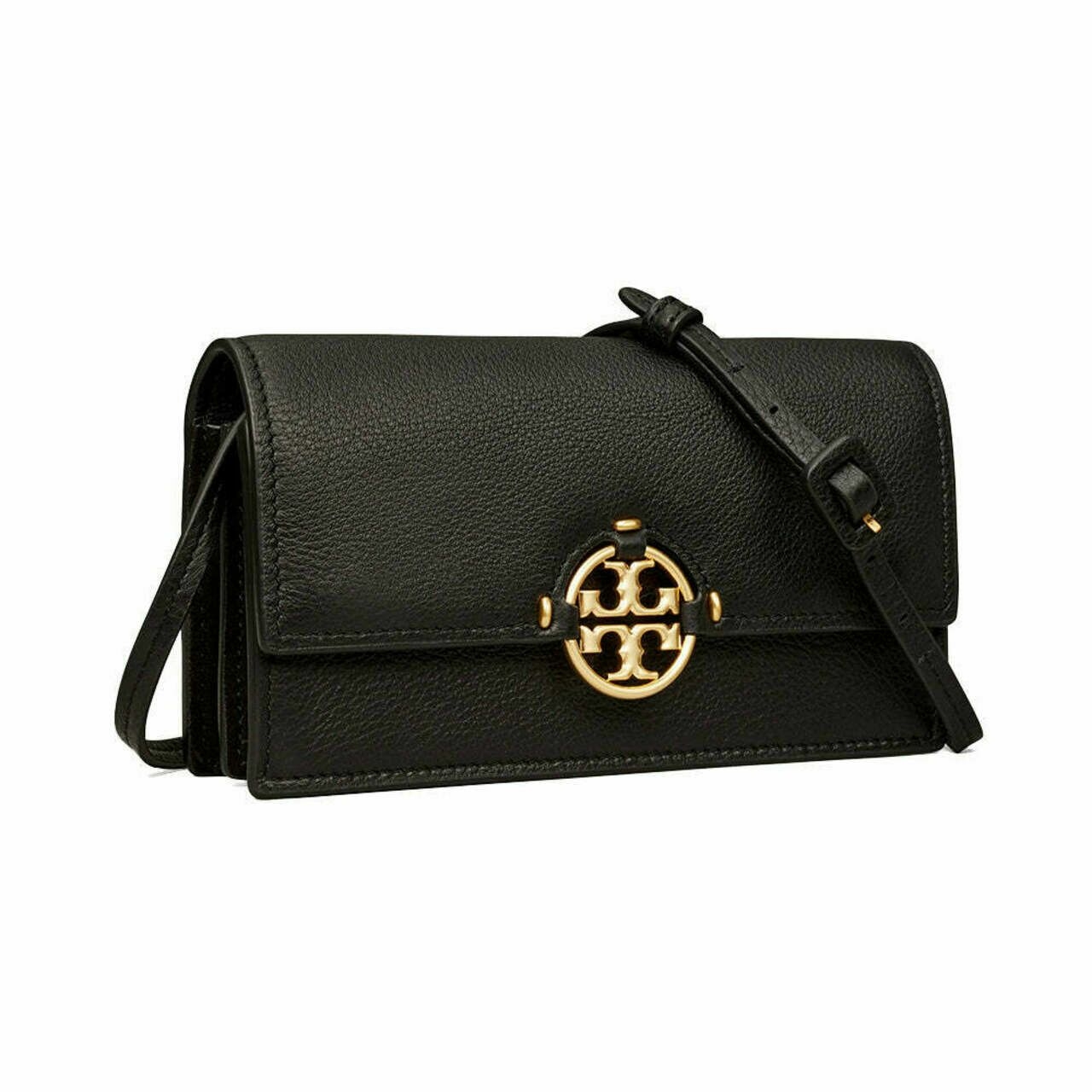 Tory Burch Miller Wallet Crossbody Bag Black Ghw