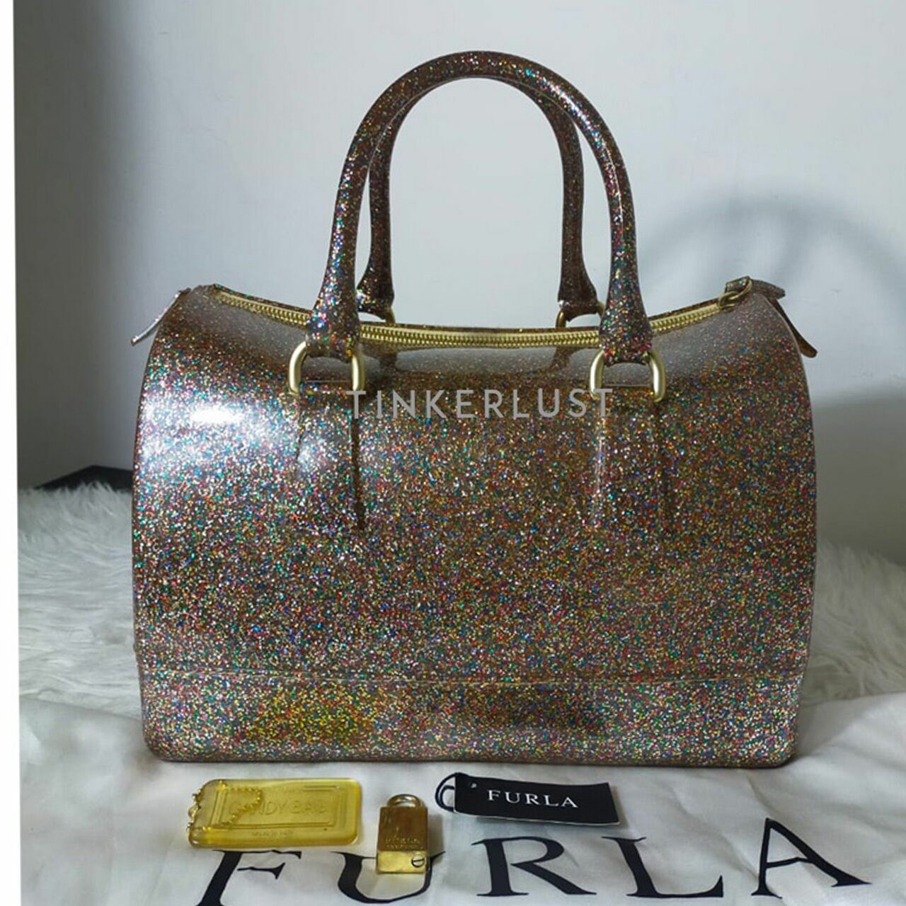 Furla Multicolor Glitter Candy Handbag