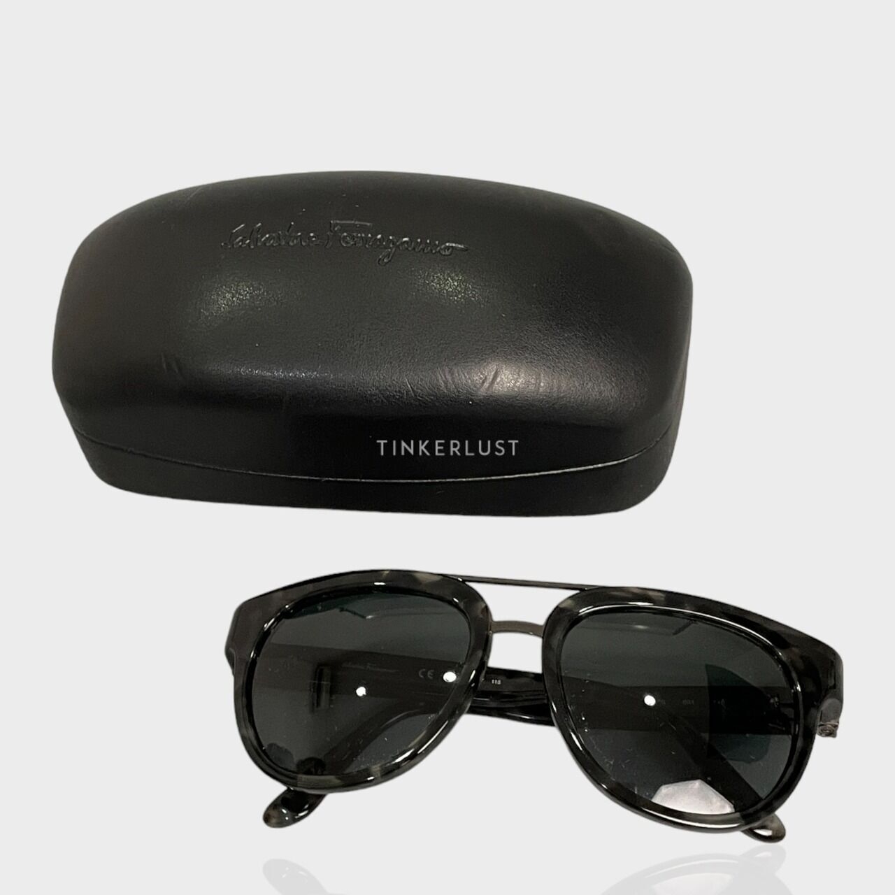 Salvatore Ferragamo SF767S Marble Black Sunglasses