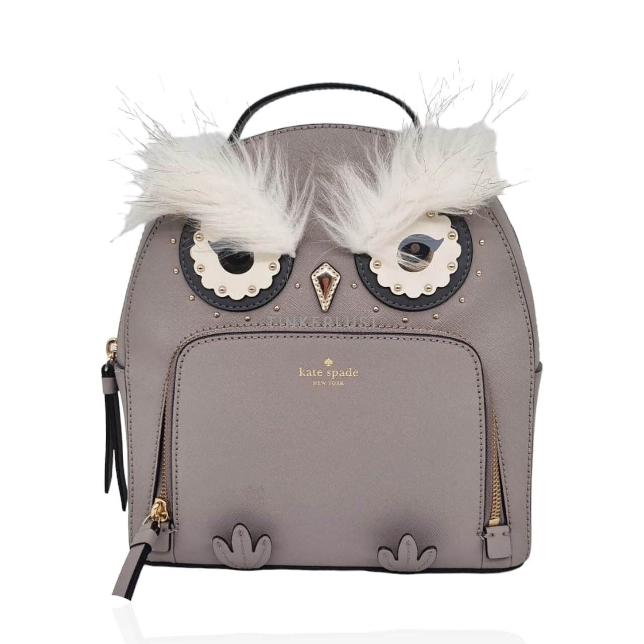 Kate Spade Star Bright Owl Tomi Grey Backpack