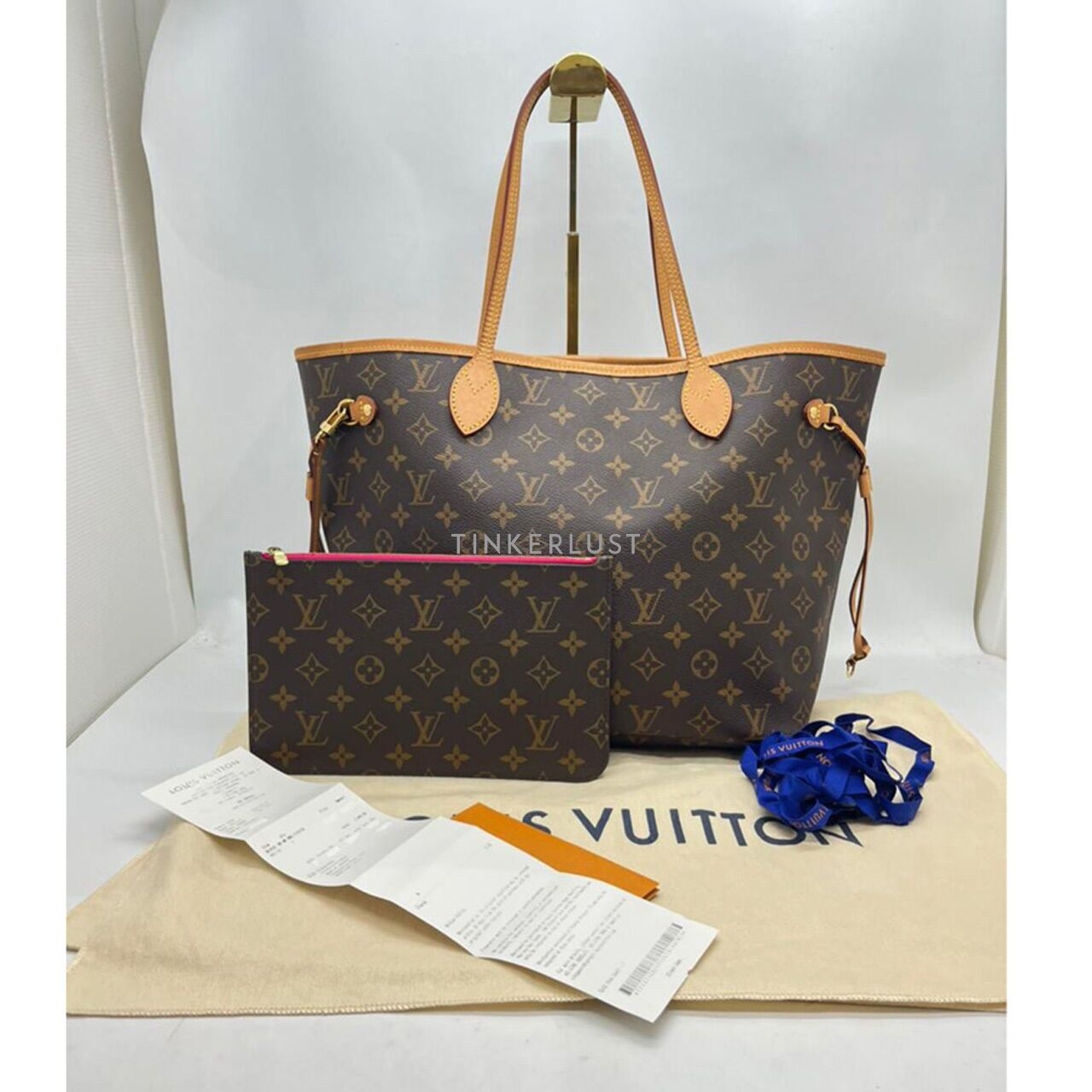 Louis Vuitton Neverfull MM Monogram Pivoine Chip Tote Bag