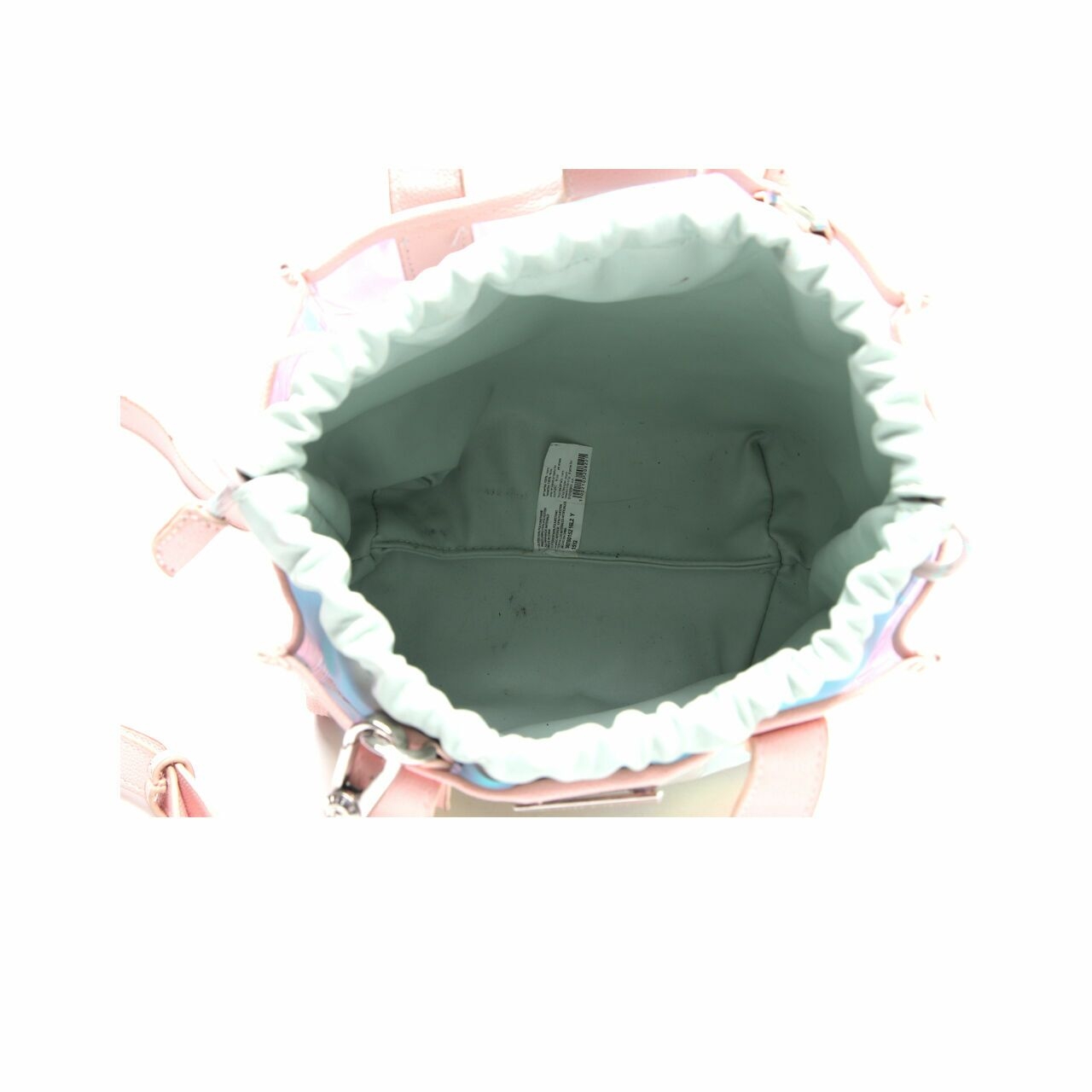 Charles & Keith Pink & Mint Transparent Satchel