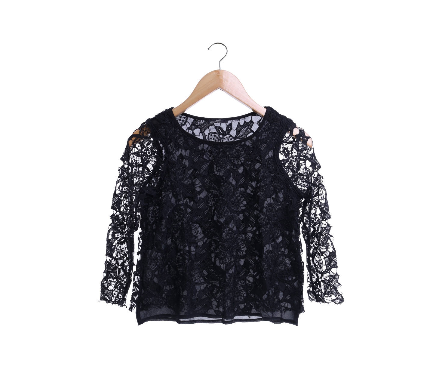 Zara Black Lace Blouse