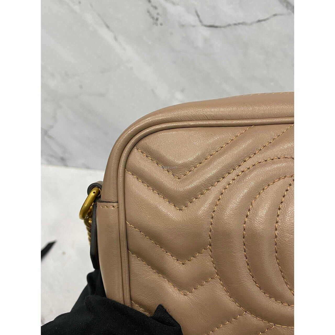 Gucci Marmont Mini Camera Bag Nude GHW Sling Bag