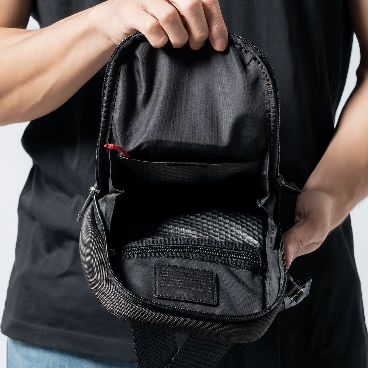 Tumi Fife Slim Sling Bag Black