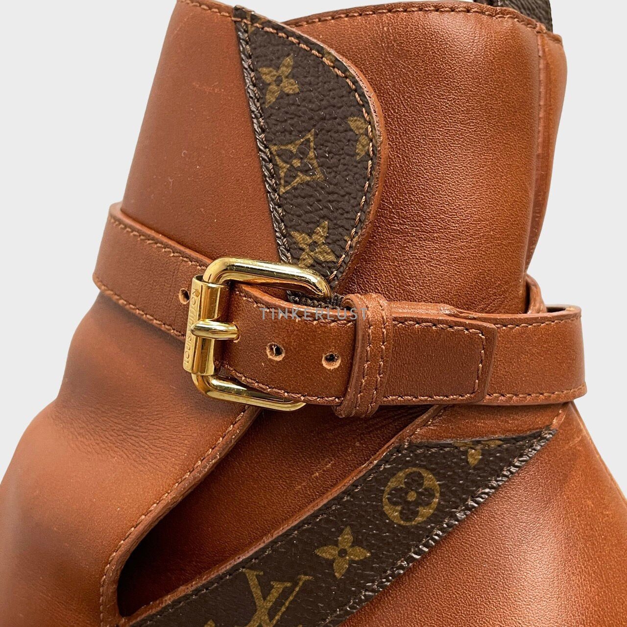 Louis Vuitton Brown Calfskin Monogram Star Trail Ankle Boots 