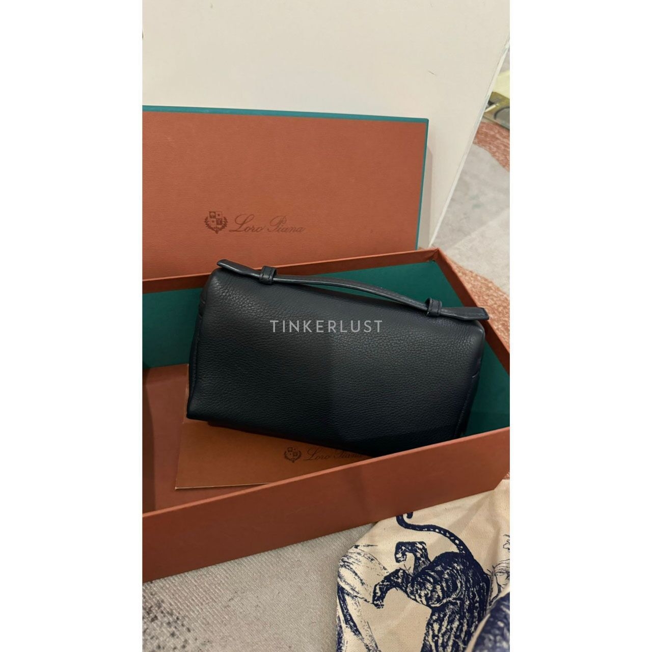 Loro Piana L19 Navy GHW Satchel