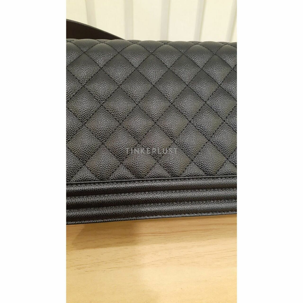 Chanel Boy Medium Caviar Black RHW Chip 2023