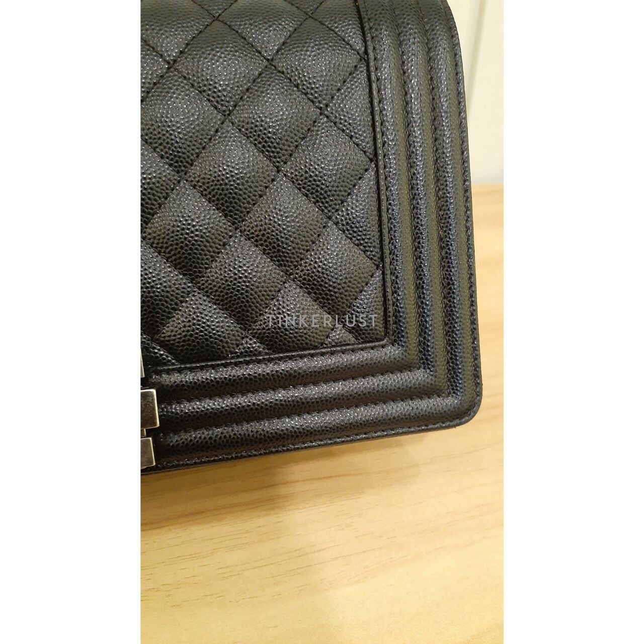 Chanel Boy Medium Caviar Black RHW Chip 2023