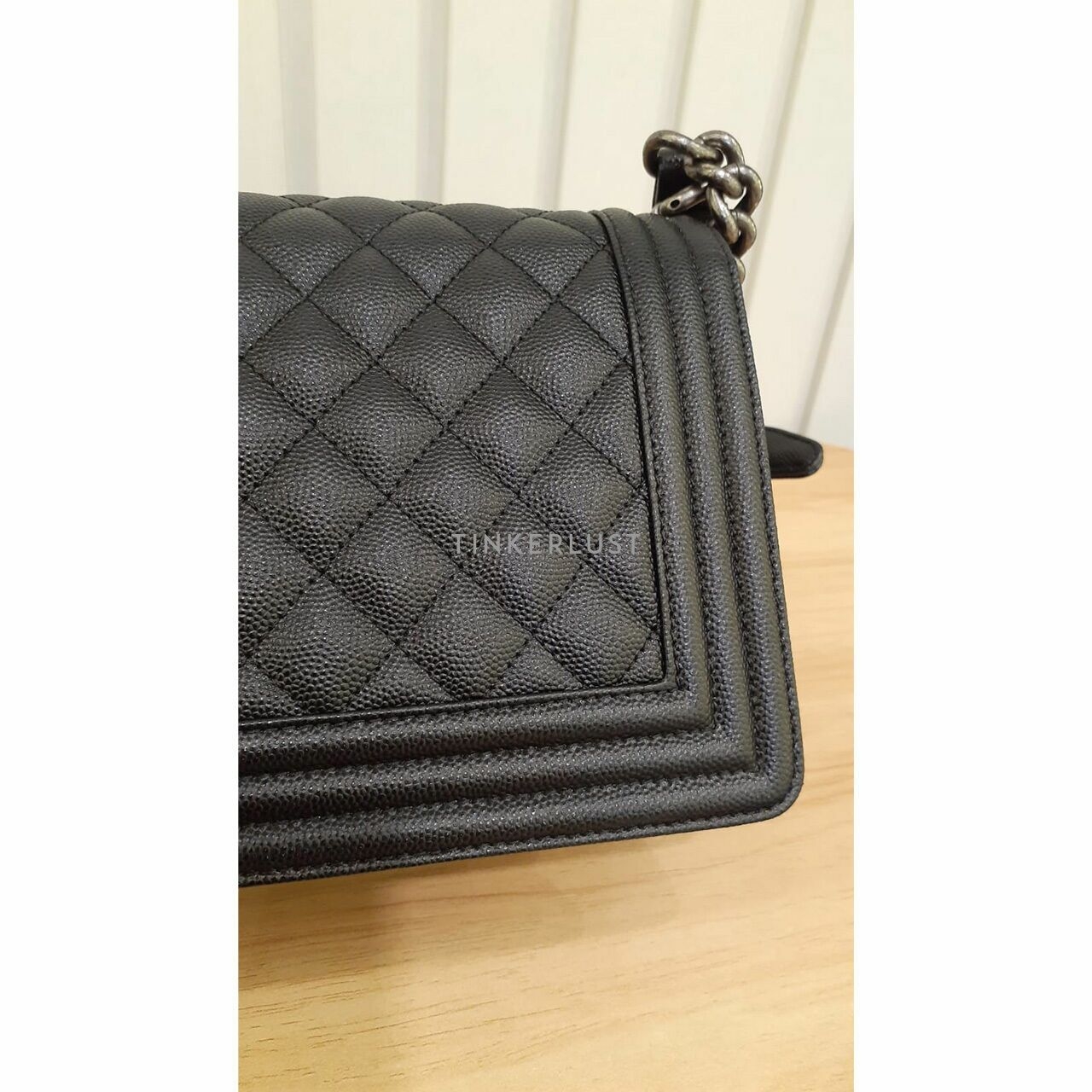 Chanel Boy Medium Caviar Black RHW Chip 2023