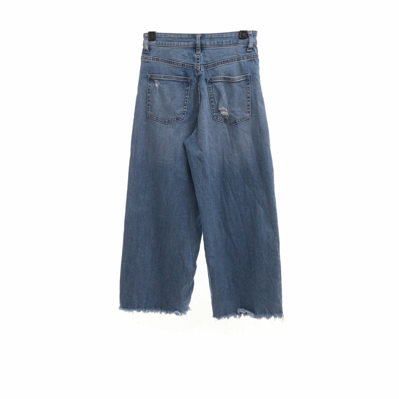 UNIQLO Blue Ripped Denim Cropped Pants