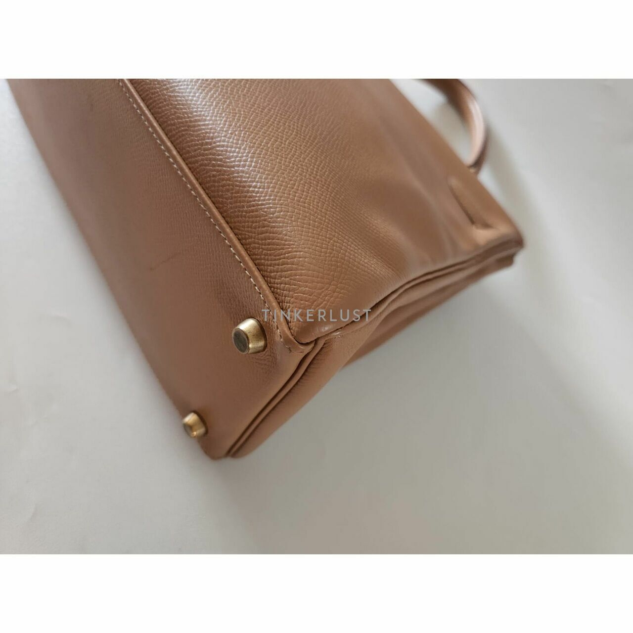 Hermes Kelly 32 Naturelle GHW Stamp W Circle Satchel