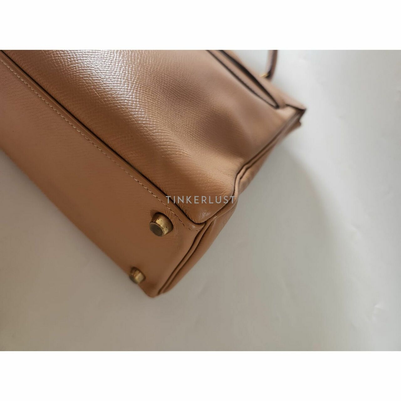 Hermes Kelly 32 Naturelle GHW Stamp W Circle Satchel