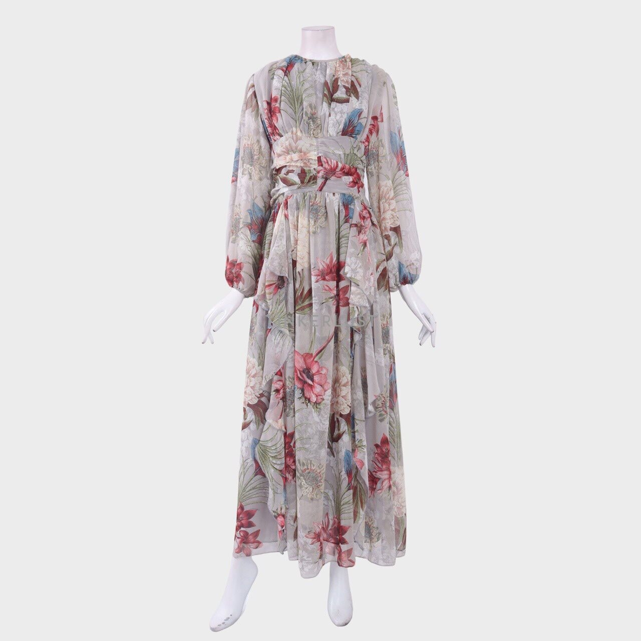 Private Collection Grey Floral Long Dress