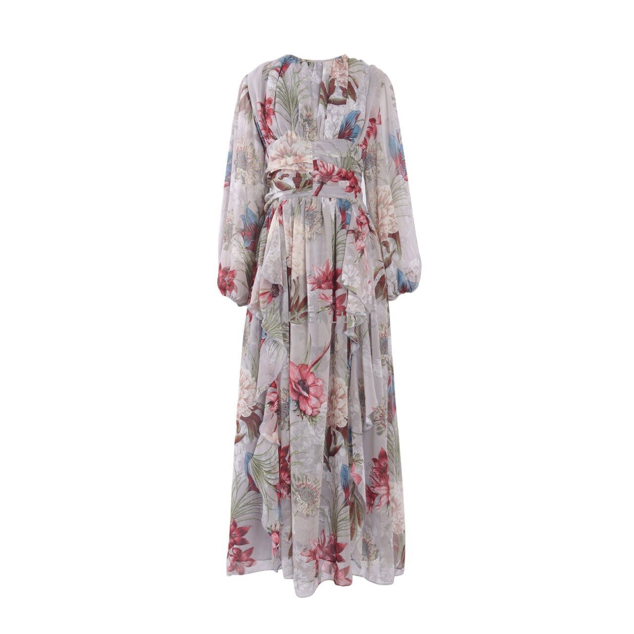 Private Collection Grey Floral Long Dress