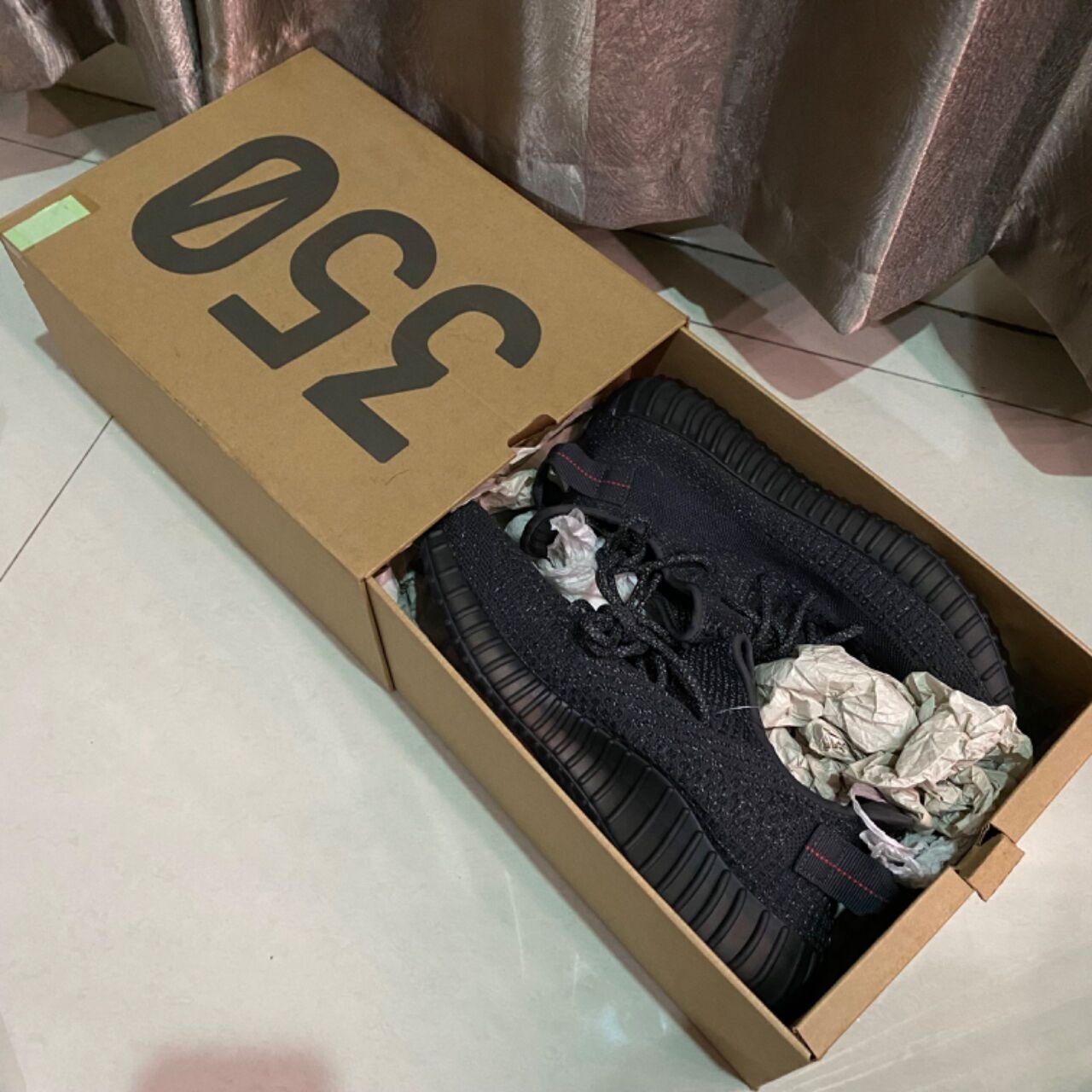 Yeezy Boost 350 V2 Static Black Reflective Sneakers