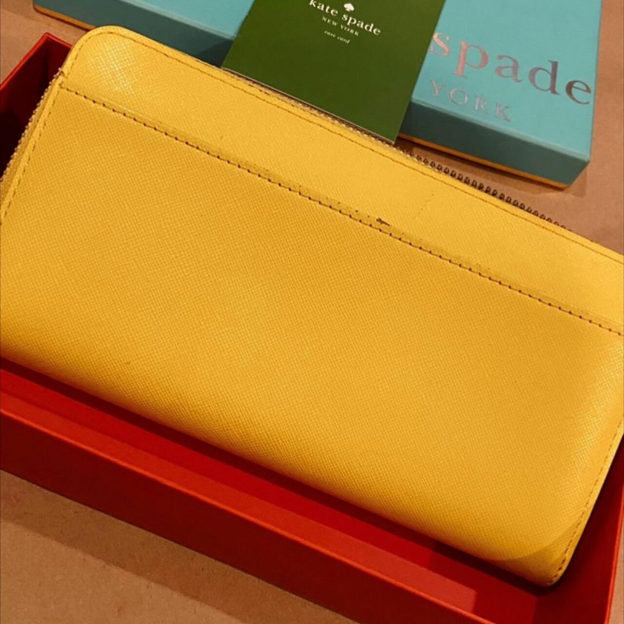 Kate Spade Long Zip Wallet Yellow