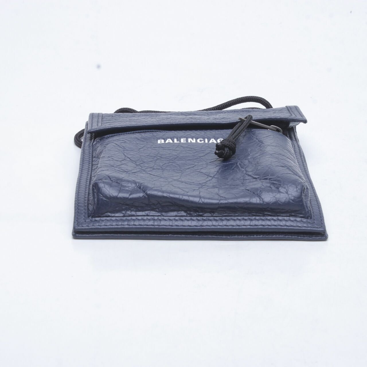 Balenciaga Agneau Arena Small Explorer Crossbody Pouch Navy