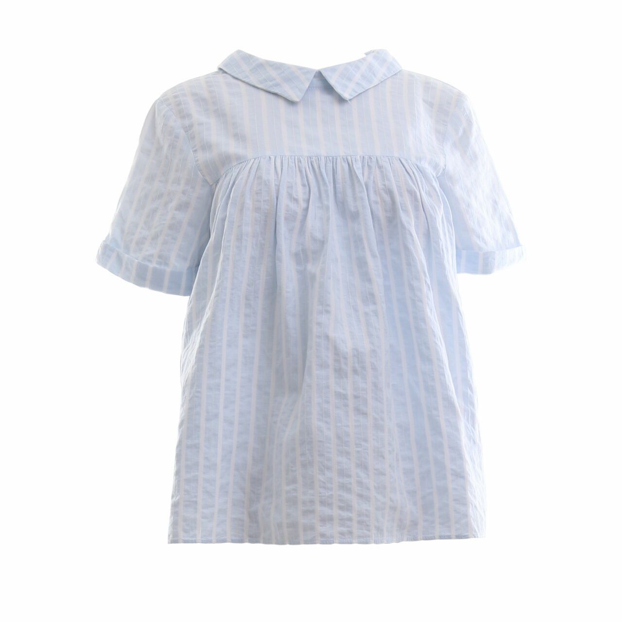 Zara Light Blue Striped Blouse