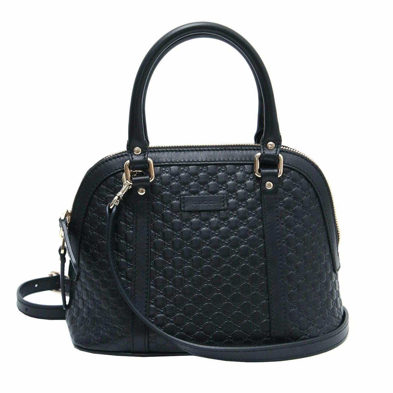 Gucci Dome Gg Microguccissima Convertible Mini Black Satchel Bag