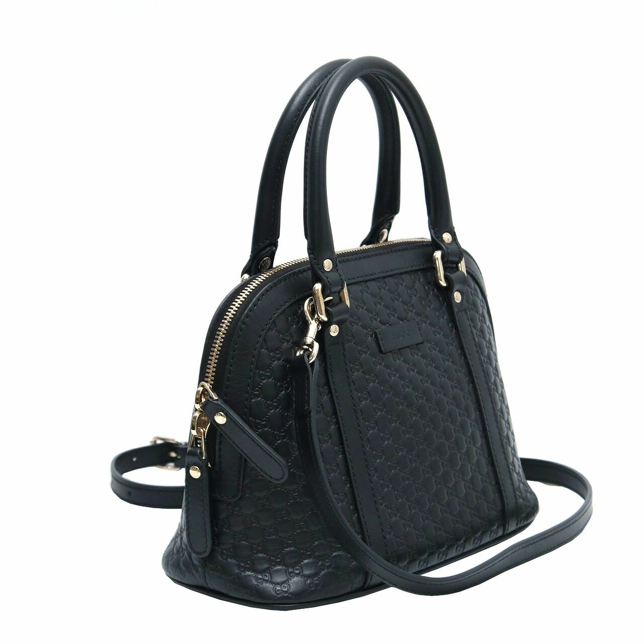 Gucci Dome Gg Microguccissima Convertible Mini Black Satchel Bag