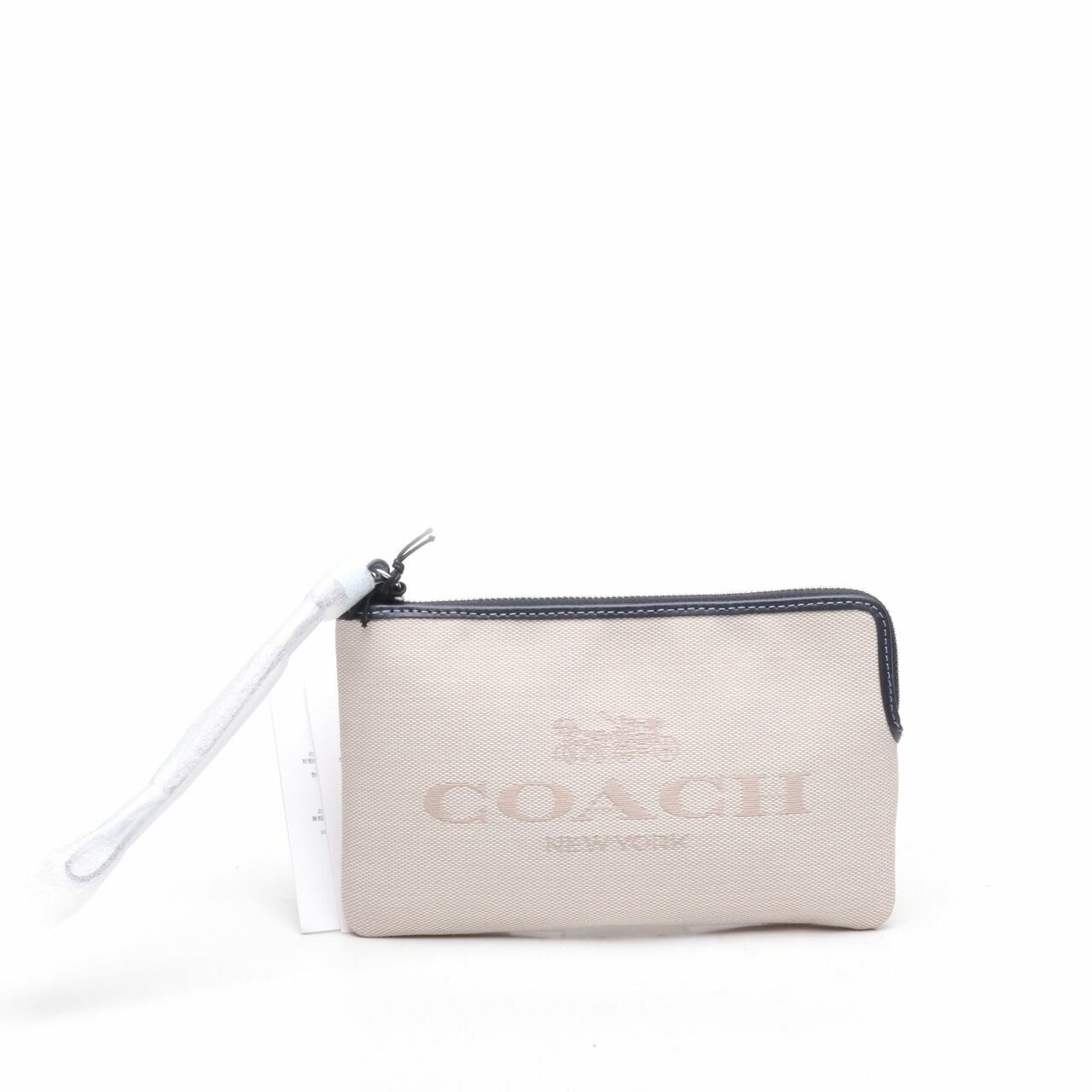 Coach CA734 Embossed Canvas Wristlet Natural Multi Wallet