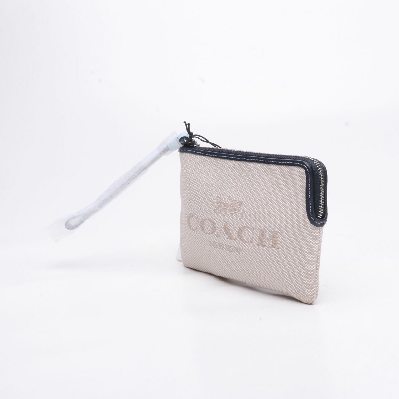 Coach CA734 Embossed Canvas Wristlet Natural Multi Wallet