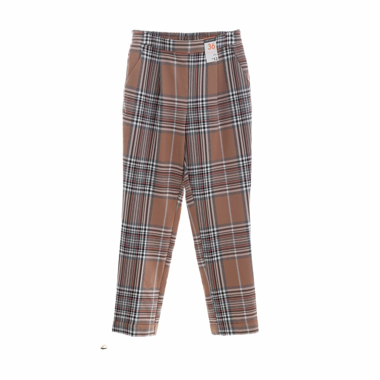 Primark Brown Tartan Long Pants