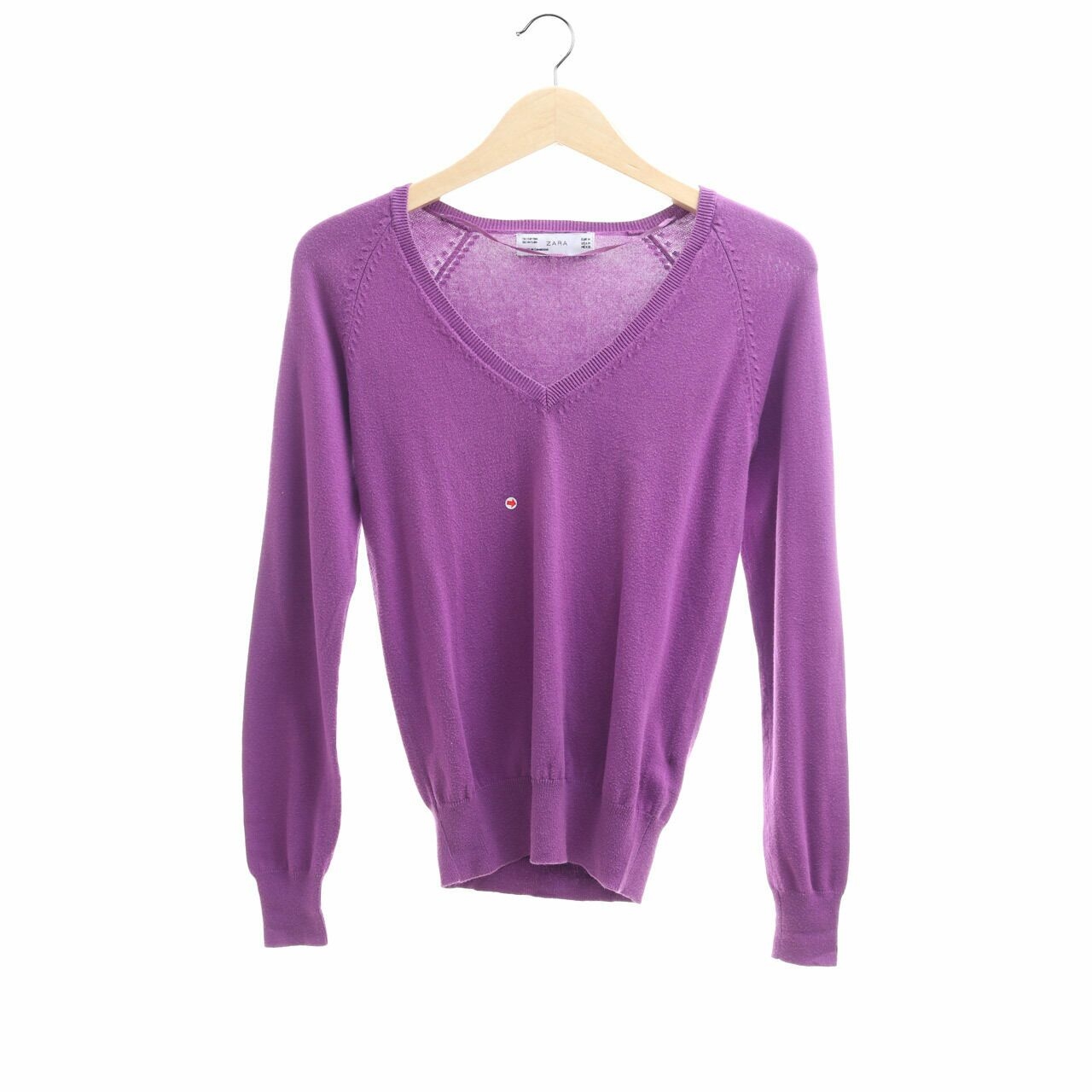 Zara Purple V- Neck Sweater