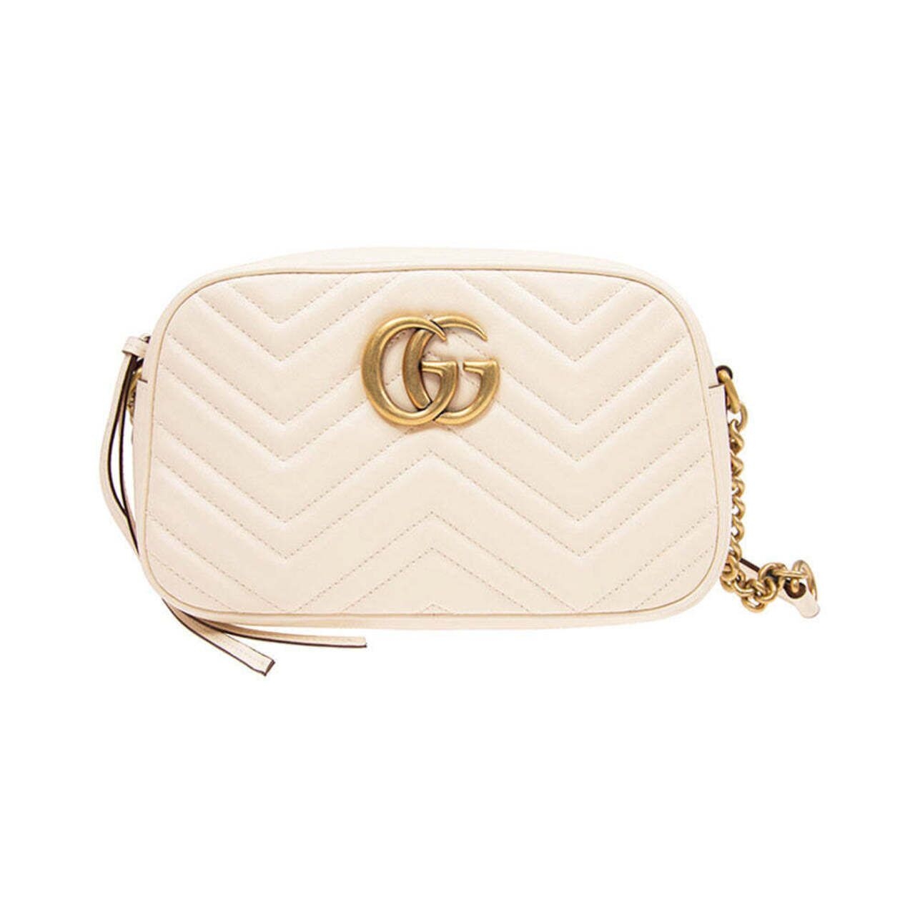 Gucci GG Marmont Camera Bag Small White Ghw