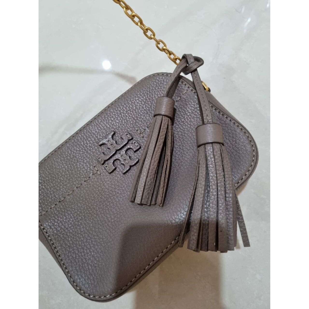 Tory Burch Grey Sling Bag